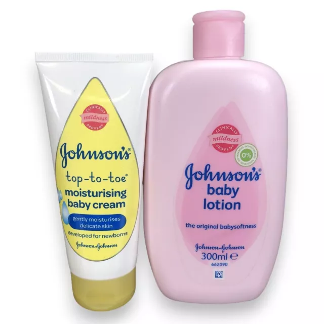 Johnsons 300ml Baby Lotion & 100ml Top To Toe Moisturising Cream Discontinued