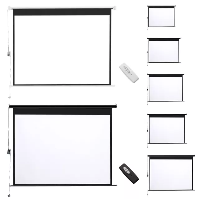 Manual Pull-Down /Motorised Projector Screen 4:3 or 16:9 Home Cinema Classroom