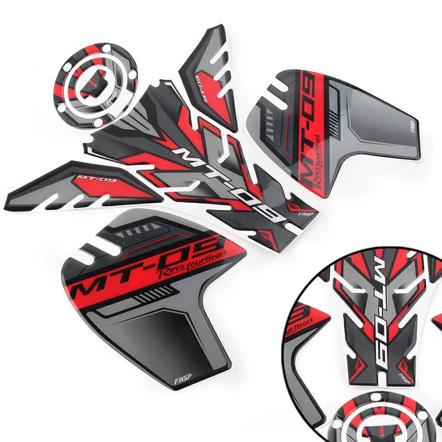 3D Gas Tank Pad Side Decal Sticker For Yamaha MT 09 SP MT09 Tracer 2018-2020 RED