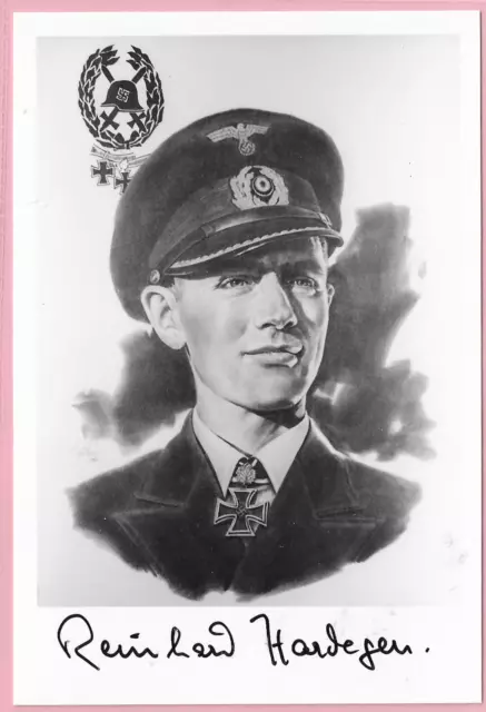 Reinhard Hartegen German U-boat Commander World War 2 Signed Photo