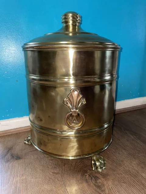 Vintage Brass Fire Scuttle/Bucket Coal /wood