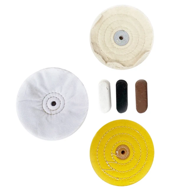 6 Pcs Polishing Cloth Wheel Polisher Buffing Mop Kit Drill Bits Metal