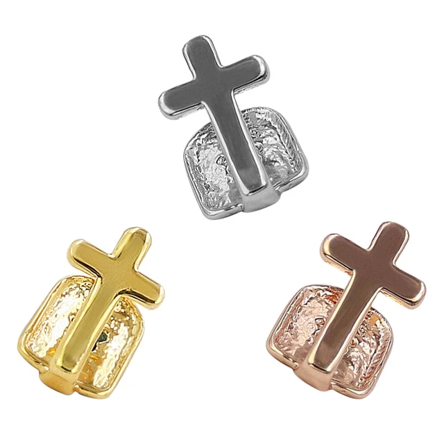3 pz Accessori Denti Griglie Croce Roccia Cappuccio Denti Decorazione