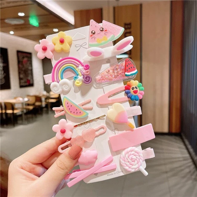 14pcs Baby Girls Cute Fruit Hair Clips Kids Children Hairpin Hair Accessories
