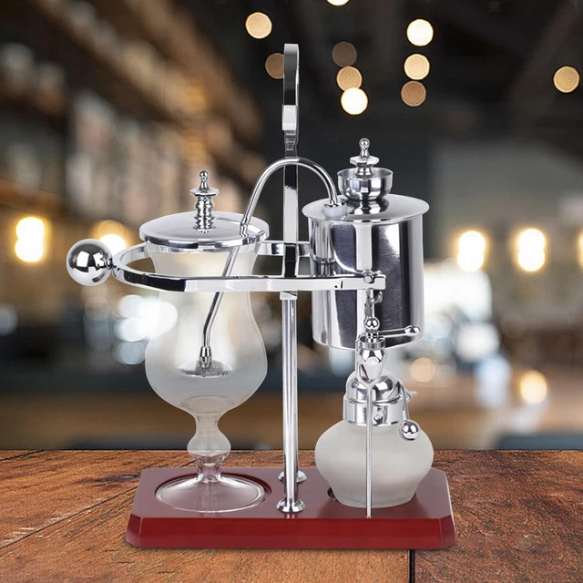 Machine à Café à Siphon D’Équilibrage Royale Belge Dorée 400ml - Style Vintage Élégant