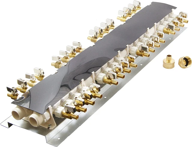 Apollo PEX 6907932CP 32 Port PEX Manifold (3/4-Inch Inlets, 1/2-Inch Outlets) wi