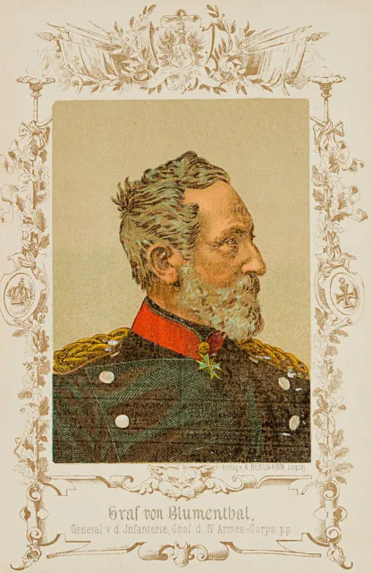 Porträt des Grafen von Blumenthal, Chromolithographie Unbekannt (19.Jhd)