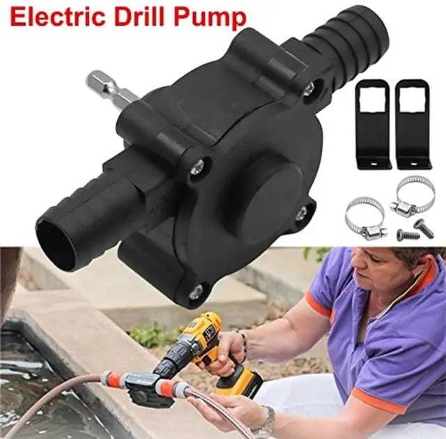 Electric Drill Pump for Water Gasoline Oil Diesels Fluid Transfer Pump Mini Hand 3