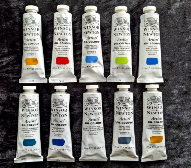 Winsor and Newton artists oil paint series 10 x 37ml tubes series 4 and 1 bundle