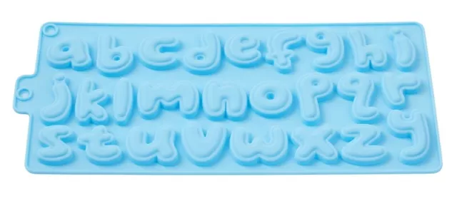 STAMPO IN SILICONE XL lettere alfabeto per sapone alimenti gesso formine