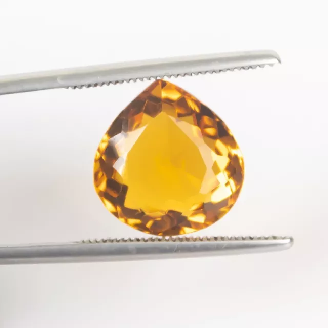 10.5 Ct Certified Natural Citrine Translucent Pear Cut Loose Gemstones V-017