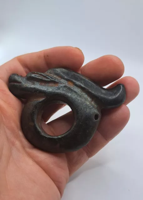 Chinese OLD Hongshan Stone / Jade Hand  Carved Amulet / pendant