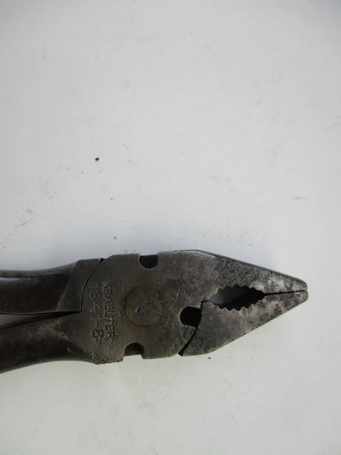 vintage Kraeuter #1841-8" combination lineman's pliers USA 5