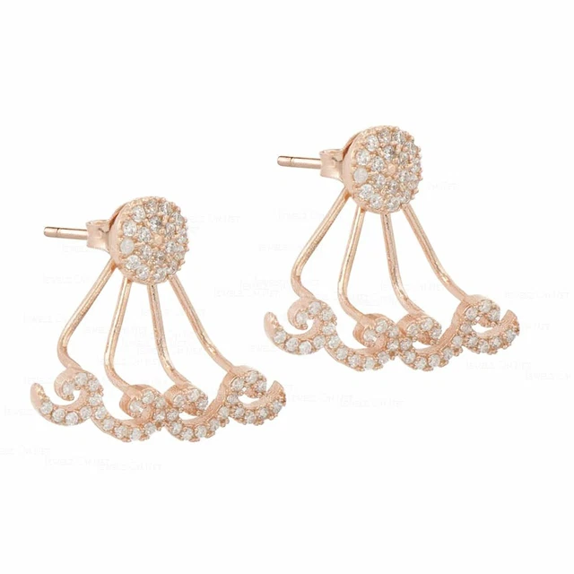 14K Gold 0.45 Ct. Genuine Diamond Disc Jacket Earrings Fine Jewelry 14K Gold 0.45 Ct. Genuine Diamond Disc Jacket Earrings Fine Jewelry