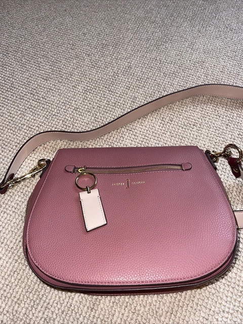 JASPER CONRAN HANDBAG Pink And Burgundy Leather 20.00 PicClick UK