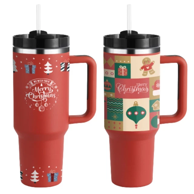 40oz Coffee Cup Travel Mug Stainless Steel Thermal Mug Christmas Gift Tumbler