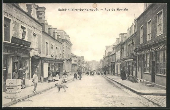CPA SAINT-HILAIRE-DU-HARCOUET, RUE de Mortain, Geschäftsstrasse EUR 4