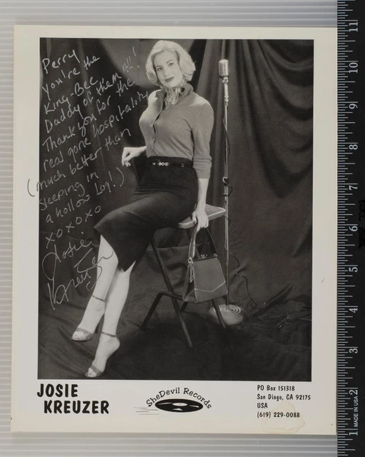 Josie Kreuzer Autografo Firmato 8x10 B&w Promo Foto Tob