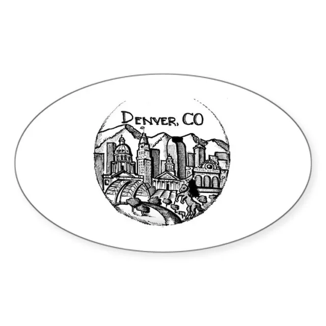 CafePress Oval Bumper Sticker, Euro Oval Car Decal (1698562100)