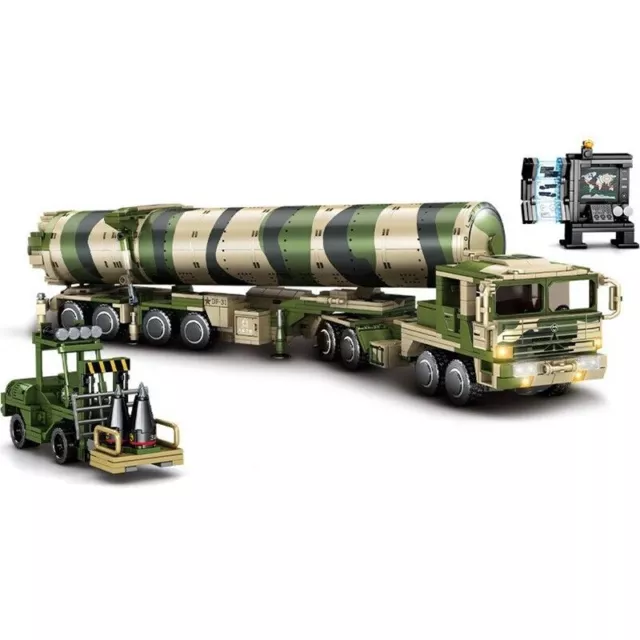 Building Blocks MOC Military WW2 DF31A Intercontinental Missile Truck Bricks Toy