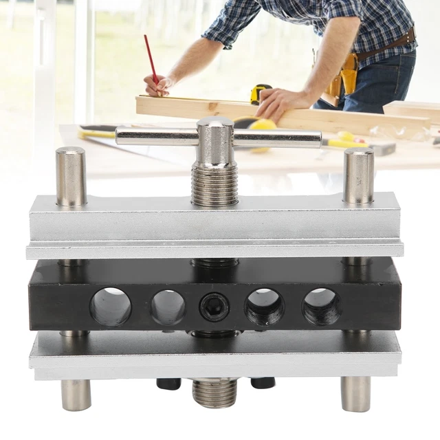 Guide De Perçage Multi-Angles 0°-60° – Support Perceuse Précis Avec Butée Profondeur – Alliage Aluminium Rouge