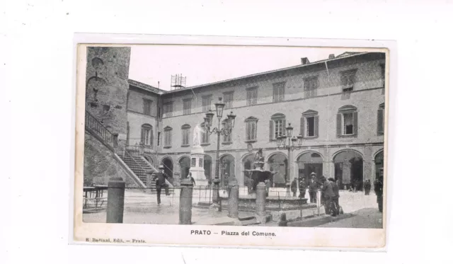 cartolina prato inizio 900 animata piazza