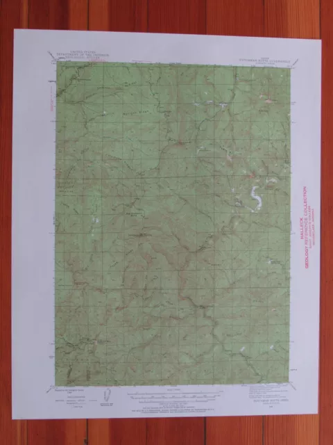 Dutchman Butte Oregon 1958 Original Vintage USGS Topo Map