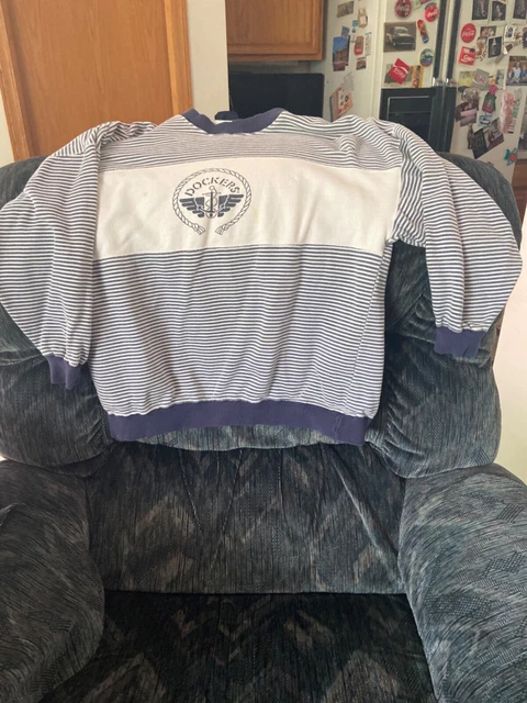 Vintage Dockers Striped Crewneck Sweatshirt Size Small