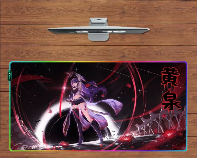 Anime RGB LED Large Mouse Pad Honkai Star Rail Acheron Gaming Mat 3