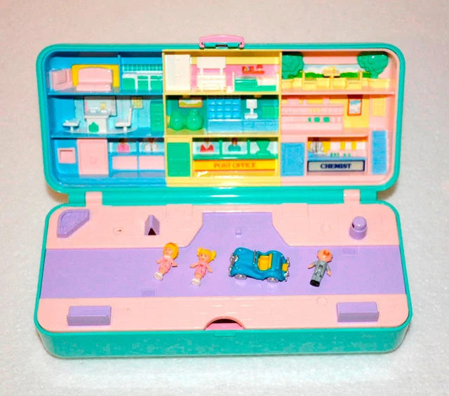 STYLE POLLY POCKET  SHOE FAIRIES BLUE BOX TOYS VINTAGE FEE Complet EUR 19,00 - FR