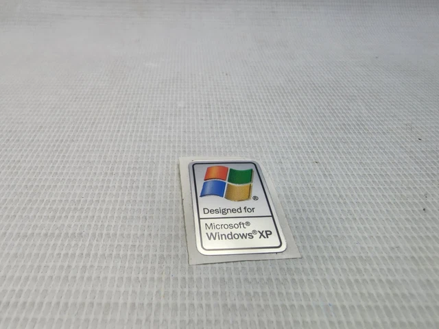 Computer Windows Sticker Gray Rectangular ORIGINAL UNUSED NEW computer Sticker Microsoft Windows XP classic $15. ...