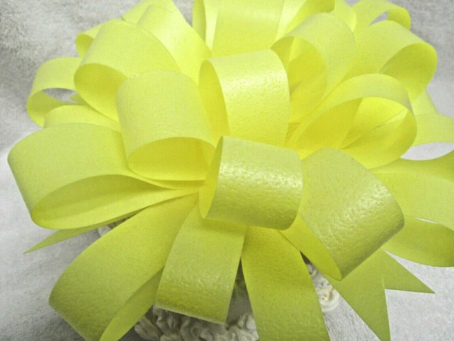 "Cinta de moño de papel comestible para pastel amarillo grande comestible 8""x8""x4" "Cinta de moño de papel comestible para pastel amarillo grande comestible 8""x8""x4"