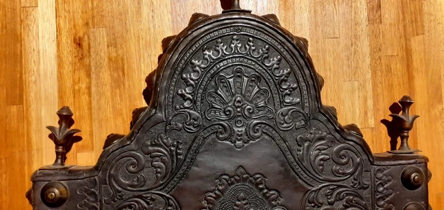 Backrest of an antique Portuguese chair from the beginning of the 18th century