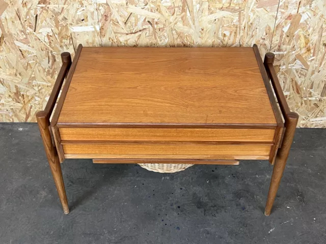 60er 70er Jahre Teak Nähkasten Sewing Box Side Table Mid Century Danish 60s 70s 3