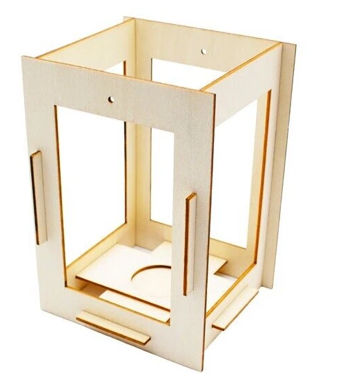 5er Set Holzlaterne zum selber Basteln für Teelicht Eduplay