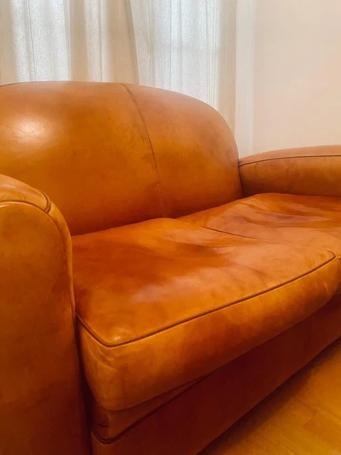 Basane CANAPÉ + FAUTEUIL cuir véritable (peau de mouton basane) EUR 2.000,00 ...