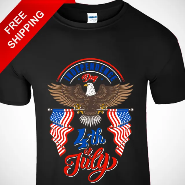 American Independence Day Happy 4th Of July USA Eagle Flag Patriotic Mens TShirt