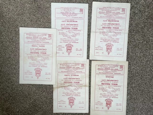 Chelmsford City Football Programmes 1960 and 1961