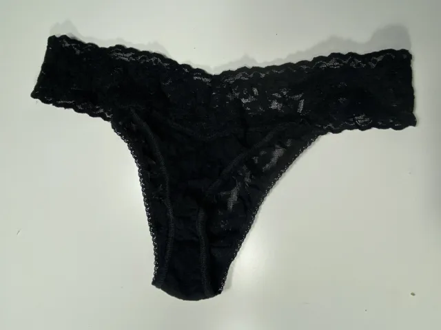 NWOT/B Hanky Panky Floral Original Thong , Black , One Size Fit All