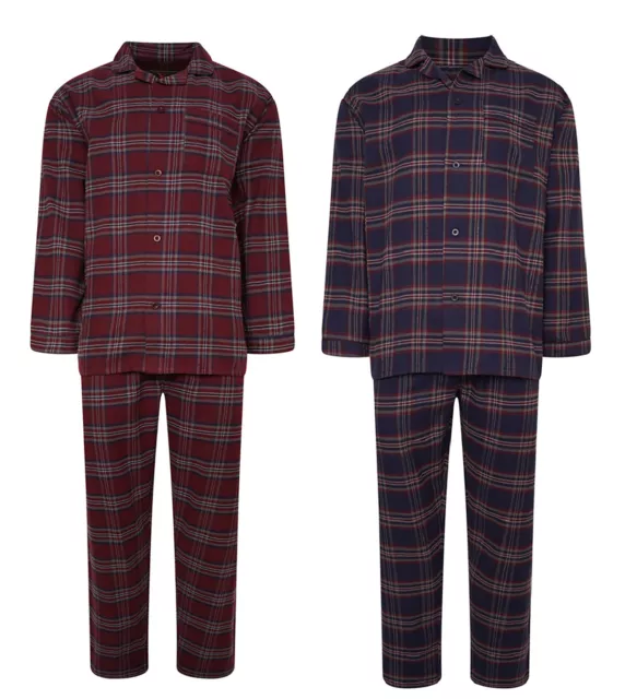 MEN'S WARM TRADITIONAL Pyjama Set Brushed 100% Cotton Pj's Sizes Various  Pattern £17.50 - PicClick UK