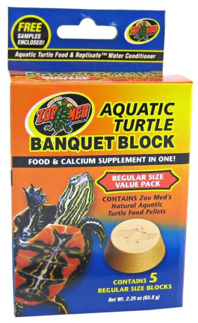 Zoo M Aquatisch Turtle Bankett Block, Regulär (5 Packung)