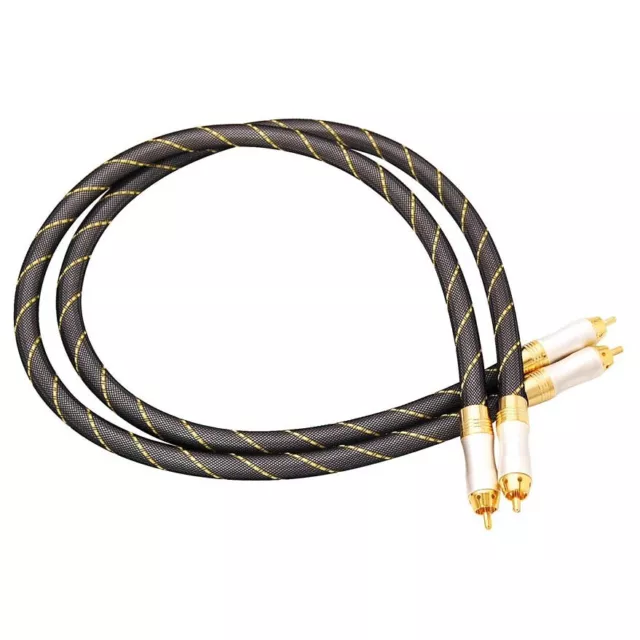 Dynavox High-End Cinchkabel 3.0 m, Paar, Stereo HiFi Cinch Kabel, vergoldet OFC