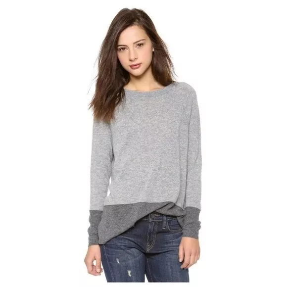 $325 Vince Color block 100% Cashmere Sweater Size XS Women's