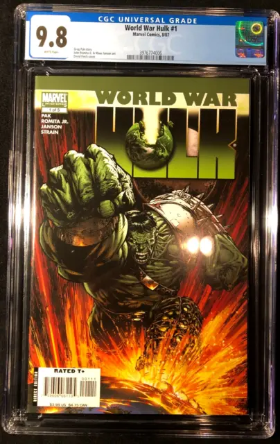 World War Hulk #1 (Marvel 2007) 🔥 1A Finch Cover - 1st Printing 🔥 CGC 9.8 WP