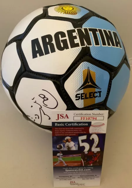 Nico Gaitan Benfica signed F/S Full Size Argentina Soccer Ball Chicago Fire JSA