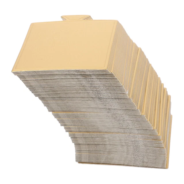 100 Fogli di Mini Torta Basi Quadrate Torta Cartone Vassoi Mousse Torta Display Ba