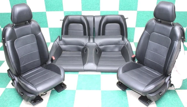 *-BAG*15-17 Mustang Coupe Black Leather Heat Cool Power Buckets Backseat Seats