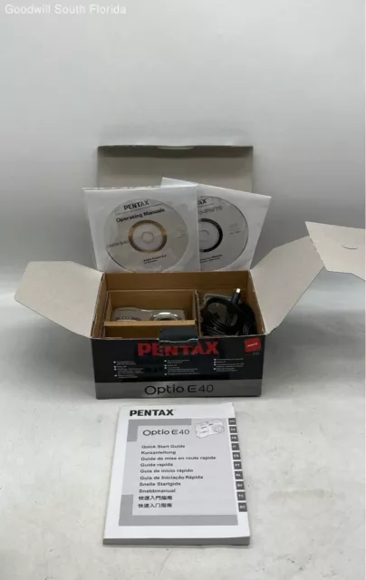 Pentax Optio E40 8.1MP 3x Optical Zoom Compact Digital Camera Not Tested
