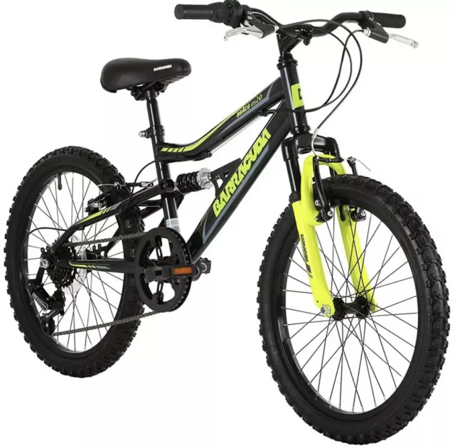 Barracuda Draco DS20 Boys/ Unisex Mountain Bike: Col GREY/NEON YELLOW Size: 20"