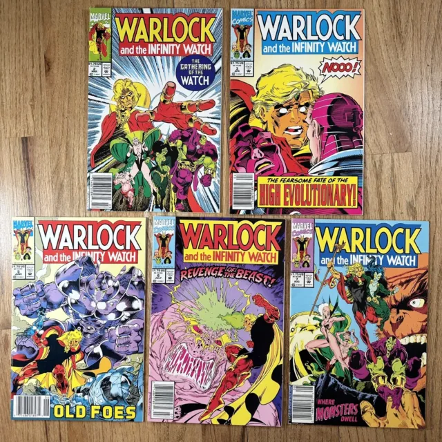 Warlock & The Infinity Watch 2 3 5 6 7 Newsstand Comic Book Lot Marvel 1992 VFNM